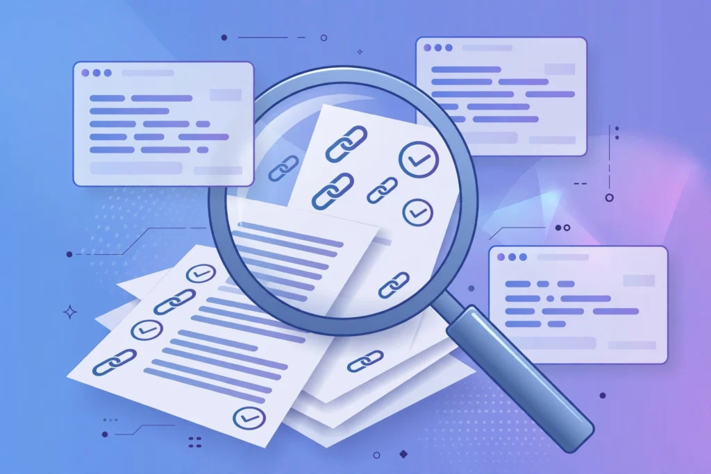 Perplexity AI research with citations illustration